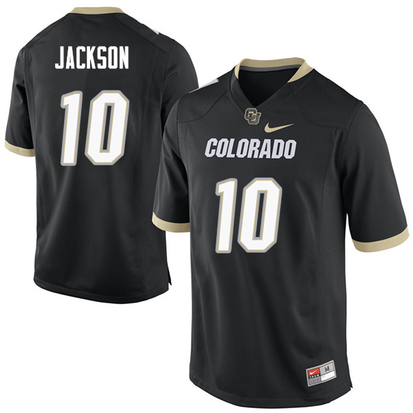 Men #10 Jaylon Jackson Colorado Buffaloes College Football Jerseys Sale-Black - Click Image to Close